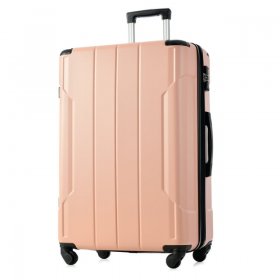 Merax 20" Hardside Check Luggage, Pink