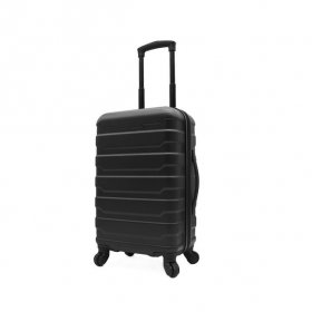 Protege 1 Piece 20" Hardside Carry-on ABS Luggage with 2 Packing Cubes Black